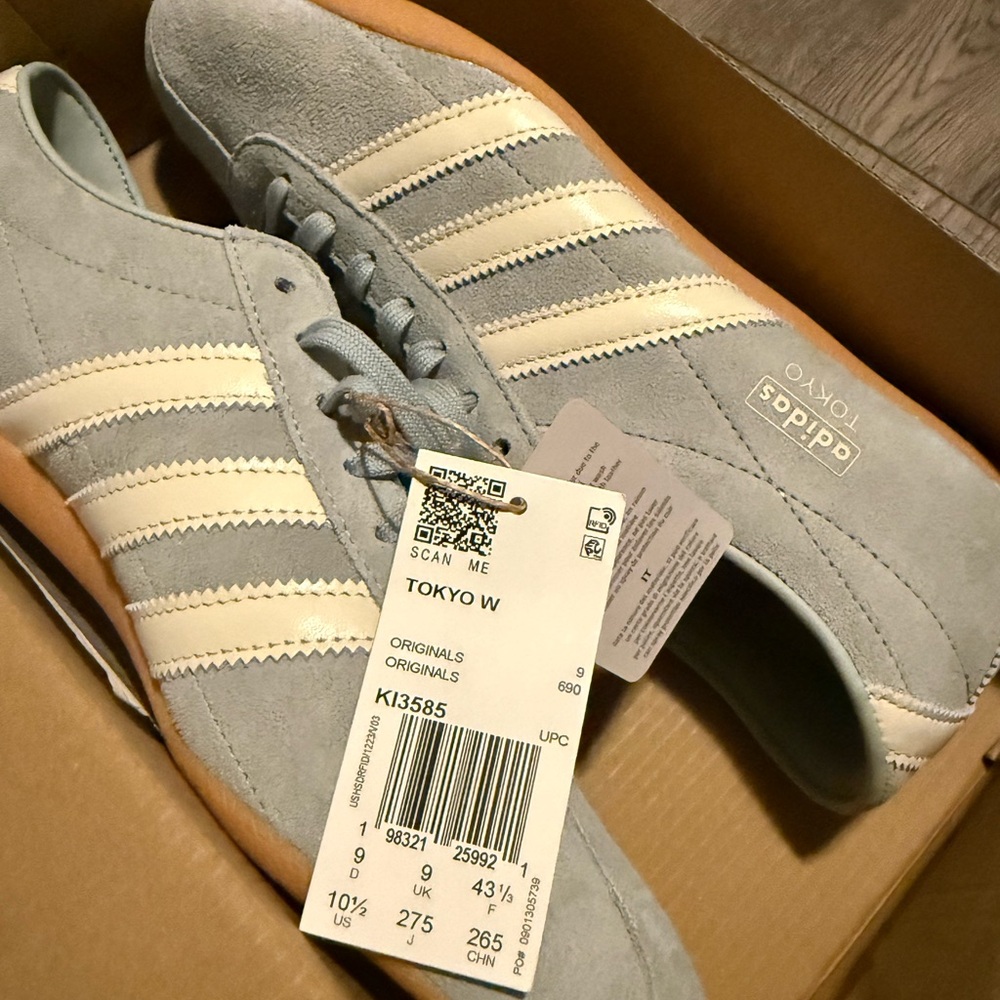 Adidas Tokyo W Light Gray Suede Sneakers